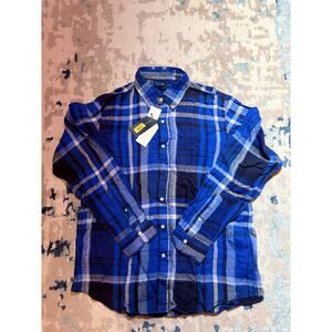 Polo Ralph Lauren Long Sleeve Shirt Linen Classic Blue Size L New
